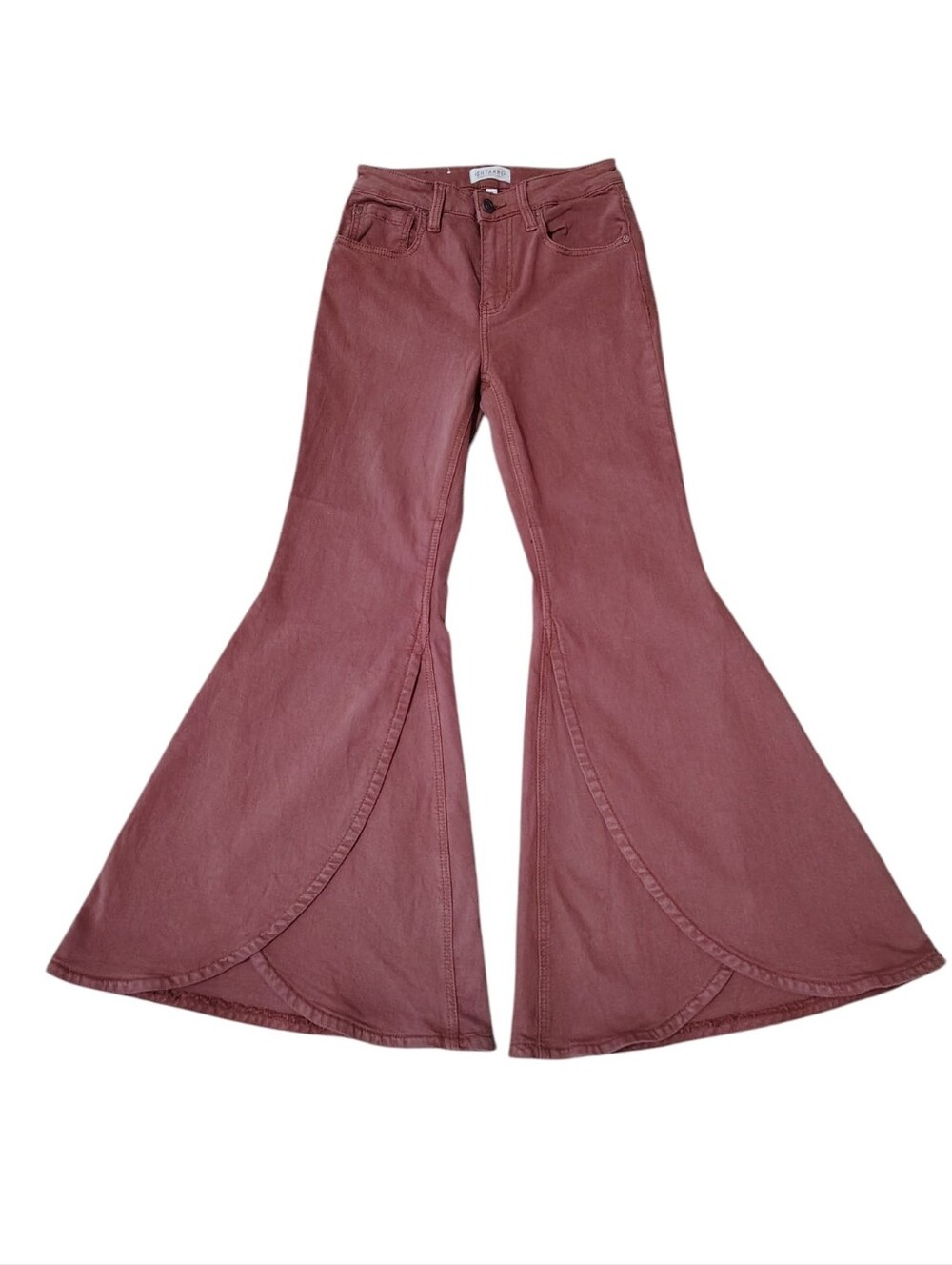 Shyanne Country Wear Rust Terracotta Petal Flare Jeans 27x30 Boho Western Tulip - Picture 4 of 11